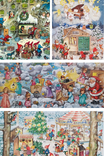 Vintage style advent christmas - vintage,