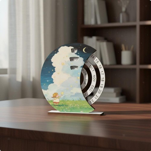 Perpetual wooden calendar