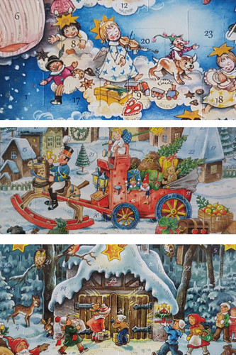 Vintage style advent christmas - vintage,