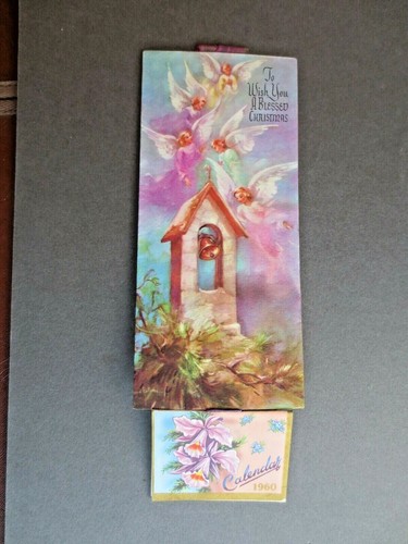 Vintage christmas card 1960 - christmas,