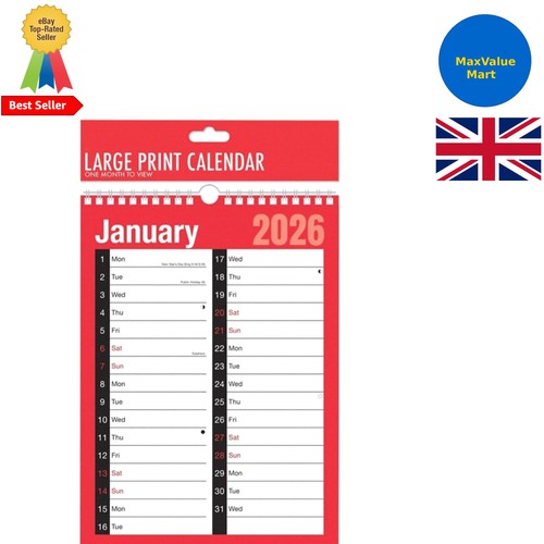 2026 large print - print, calendar