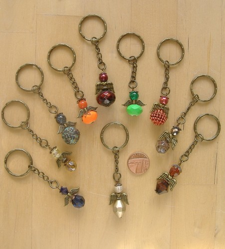 Handmade angel charm - angel, keyring