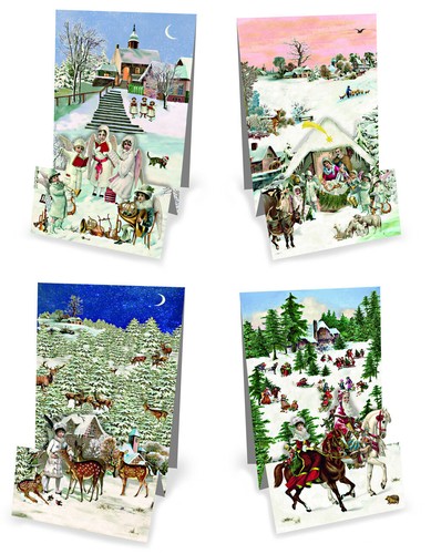 Christmas panorama folded pop - christmas,