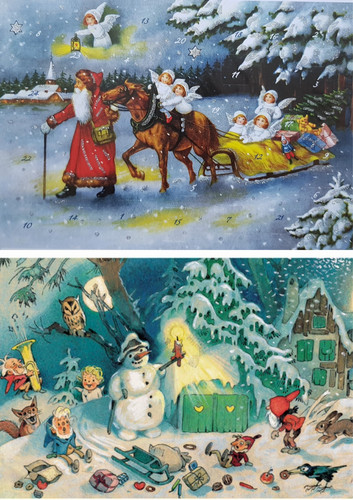 Vintage style advent christmas - advent,