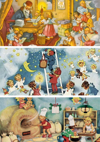 Vintage style advent - advent, christmas