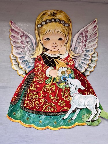 Vintage advent calendar angel - vintage,